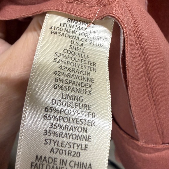 NWT Max Studio Moto Jacket, dusty rose, Size Large - Picture 5 of 6